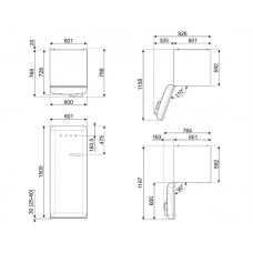 Холодильник SMEG FAB28LYW6