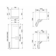 Холодильник SMEG FAB38LCR6