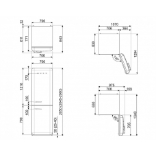 Холодильник SMEG FAB38RWH6