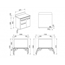 Варильний центр SMEG TR93IBL2
