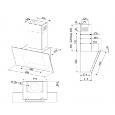 Витяжка SMEG KICV90BL2