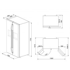 Холодильник Side-by-Side SMEG SBS63XDE