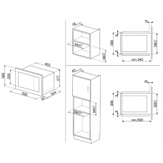 Микроволновая печь SMEG FMI220BI Микроволновая печь SMEG FMI220BI