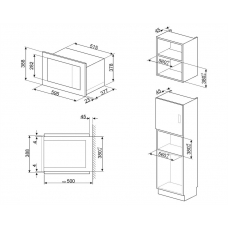 Микроволновая печь SMEG FMI325N Микроволновая печь SMEG FMI325N