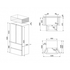 Холодильник Side-by-Side SMEG FQ55FXDD Холодильник Side-by-Side SMEG FQ55FXDD