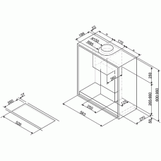 Витяжка SMEG KSGT56B