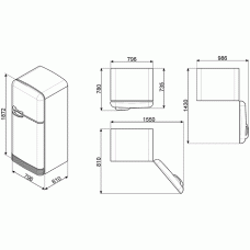 Холодильник SMEG FAB50RPG