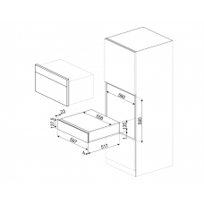Выдвижной ящик SMEG CP615NX