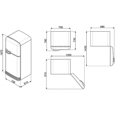 Холодильник SMEG FAB50RSV