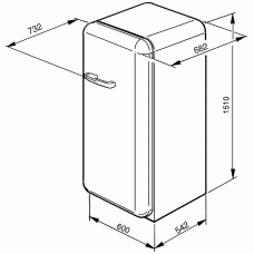 Холодильник SMEG FAB28RDBB