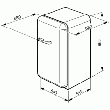 Холодильник SMEG FAB10LB
